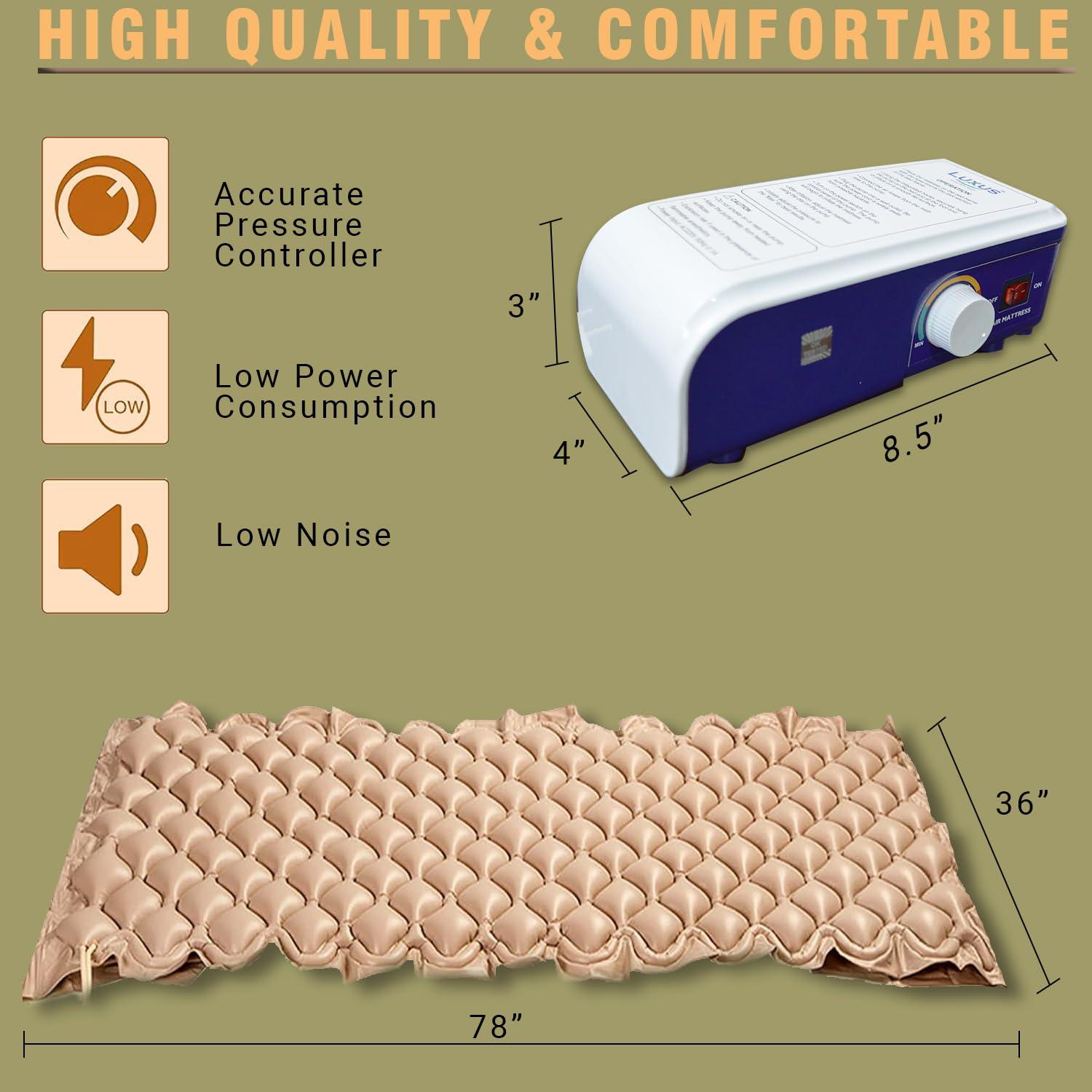 LUXUS Luxus AB-104 Air Bed for Bed Sores in Patients | Anti Bedsore air matteress | Anti Decubitus Airbed | Bubble Air Mattress for Patients Bed Sore with 2 Year Warranty