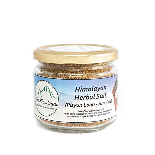 The Himalayan The Himalayan Flavoured Herbal Salt (Pisyun Loon)|Healthy & Mineral Rich Flavoured Salt|for Savory Flavor Like Raita,Salad,Pizza,Soups, Snacks,|Barbeque Dishes Salt|Naturally Grinded Salt - 200 gm