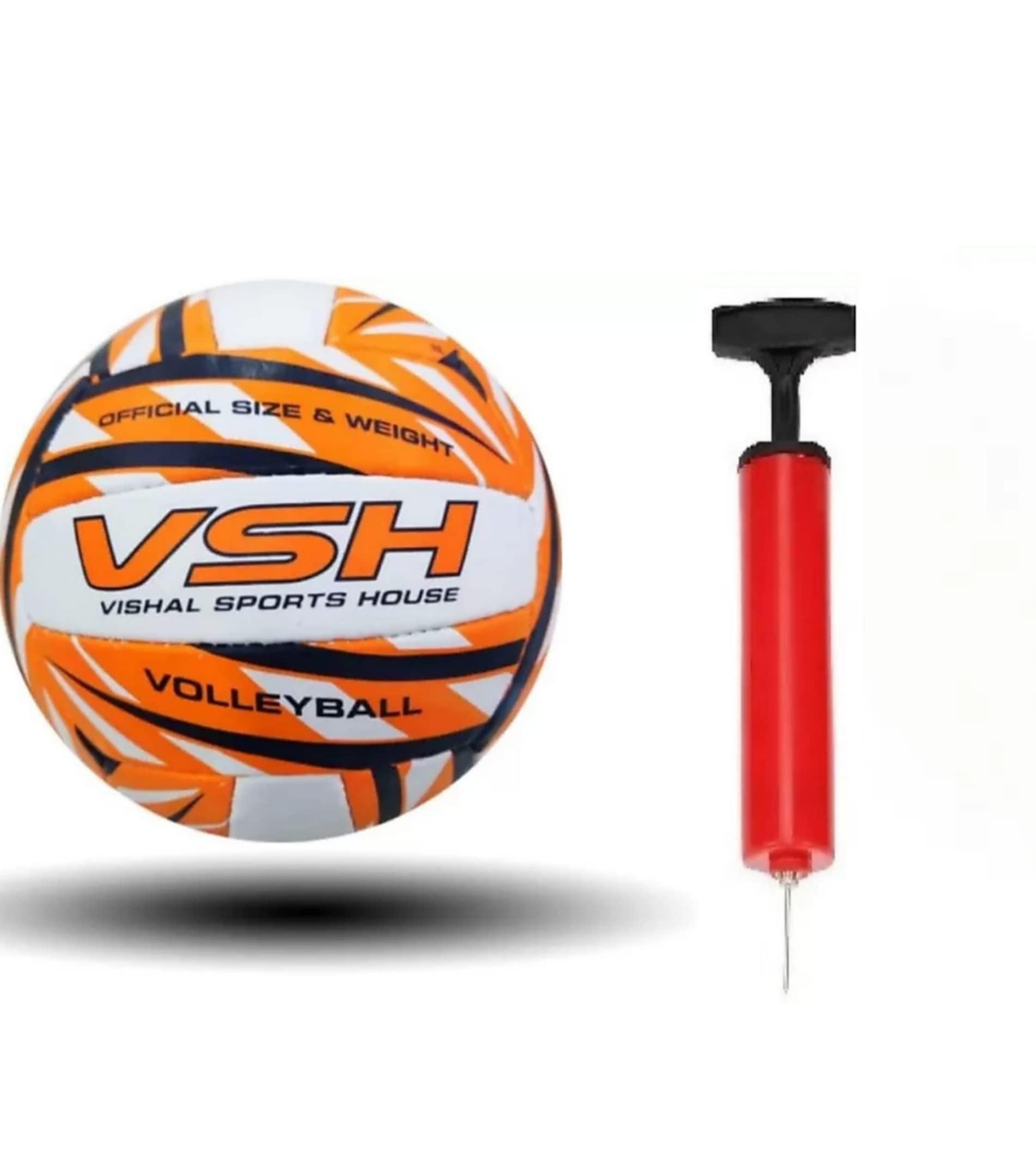 RADION RADION VSH Volleyball Size 5, Diameter: 26 cm |(Pack of 1, Mashi Orange)|