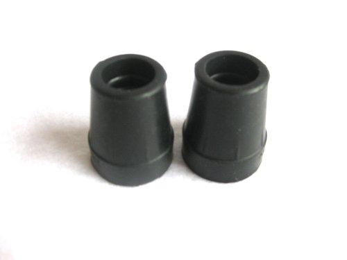 HARVY Harvy 5/8" Heavy Duty Black Rubber Replacement Cane Tip. (2 Pack)