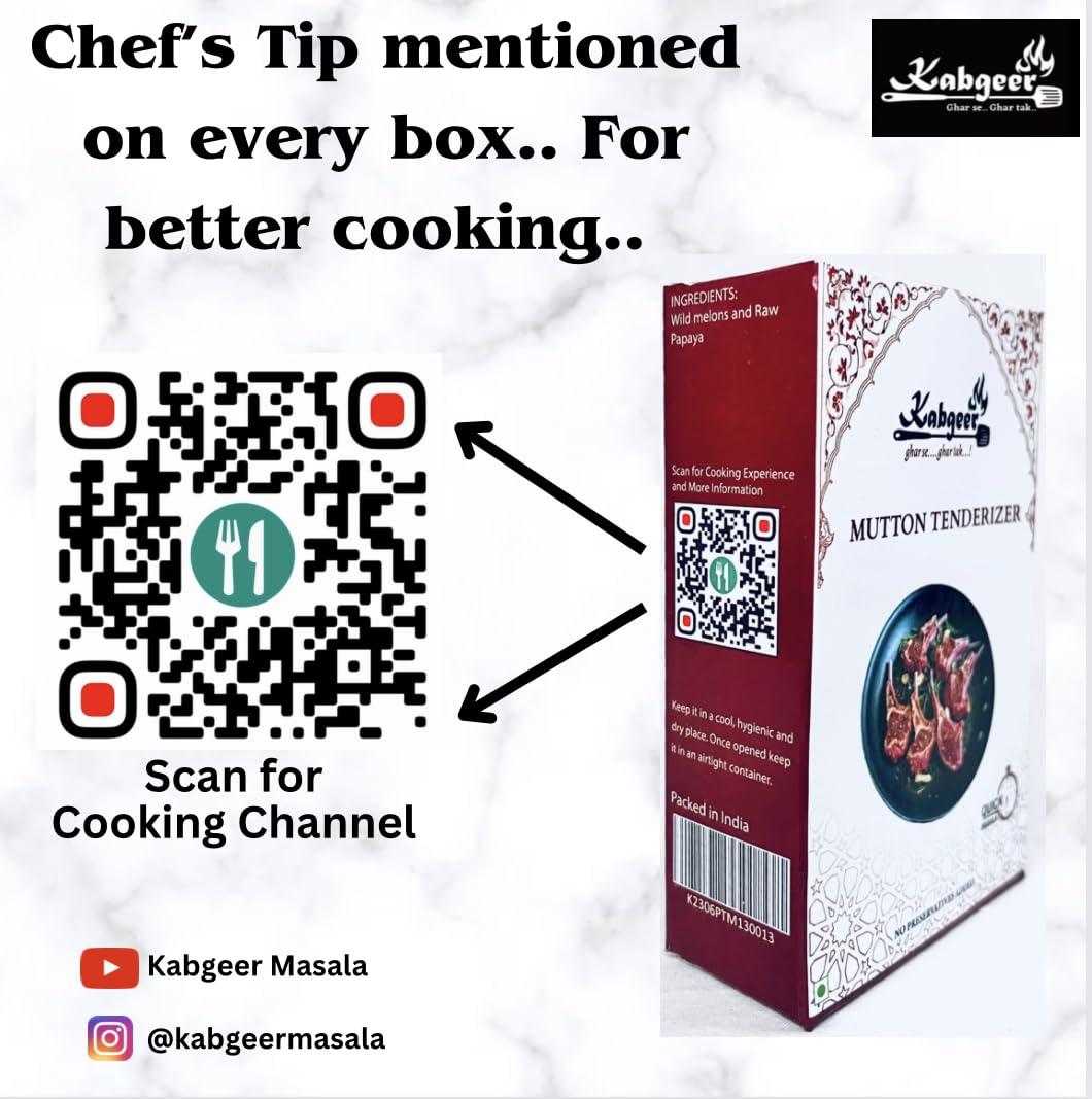 Kabgeer Kabgeer Mutton Tenderizer Powder | Speciality Powder | Raw Papaya | Kachri | Galawat ka Powder | No Added Preservatives | No Flavour - 50 gram Pack