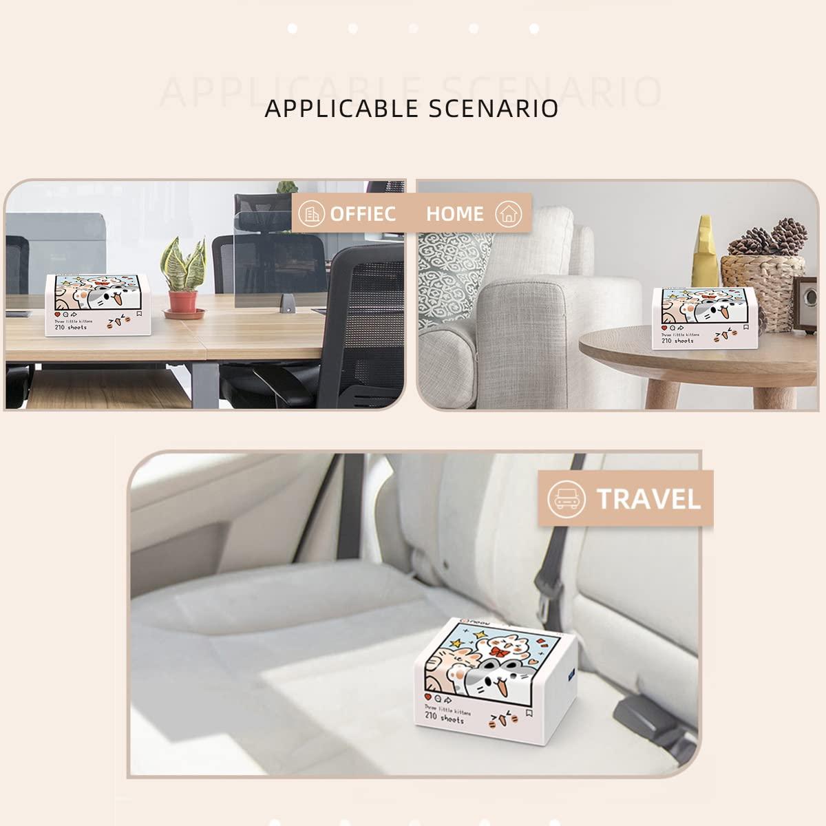 DC DECORIO- A UNIQUE PRODUCT RANGE DC DECORIO Tissue Paper (3 Ply, 210 Pulls) | Pack of 10 | 100% Skin-safe Sleek Tissue for Car, Bathroom, Bedroom, Office Random Color