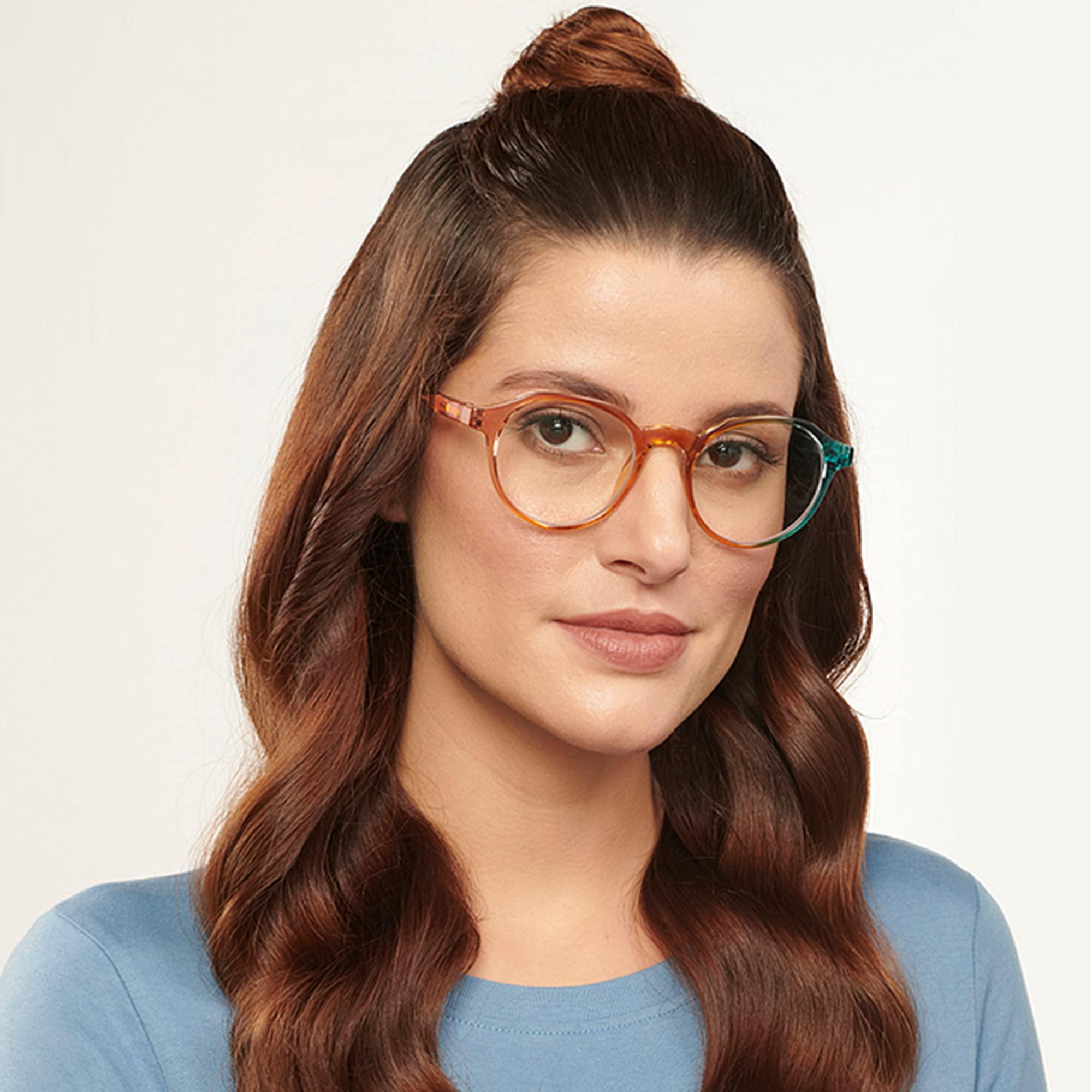 LENSKART BLU LENSKART BLU | Zero Power Blue Cut Computer Glasses | Anti Glare, Lightweight & Blocks Harmful Rays | UV Protection Specs | Men & Women | Medium | LB E14060