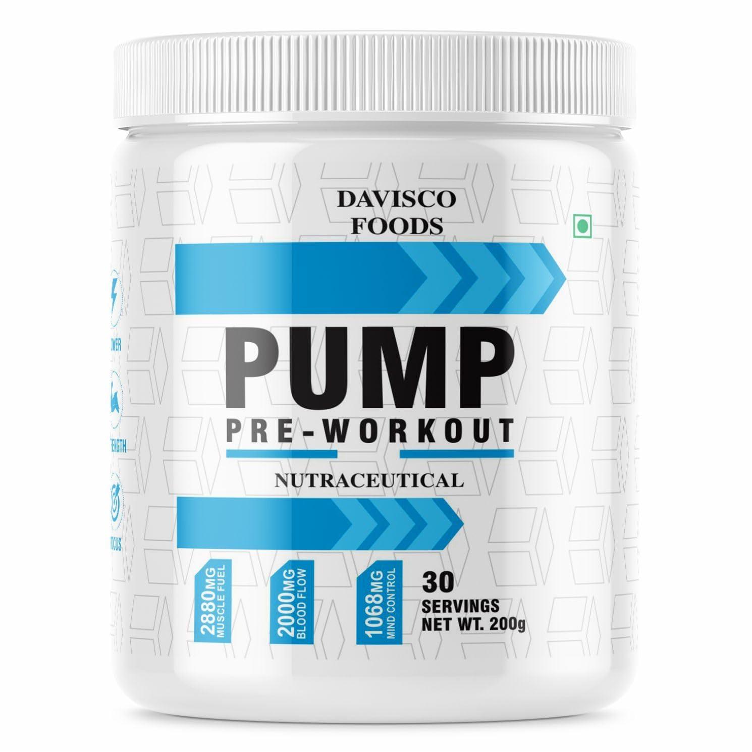MUSCLE TRANSFORM MUSCLE TRANSFORM DAVISCO FOODS PUMP PRE WORKOUT FOR MEN AND WOMEN (30 SERVINGS) (BLUEBERRY)
