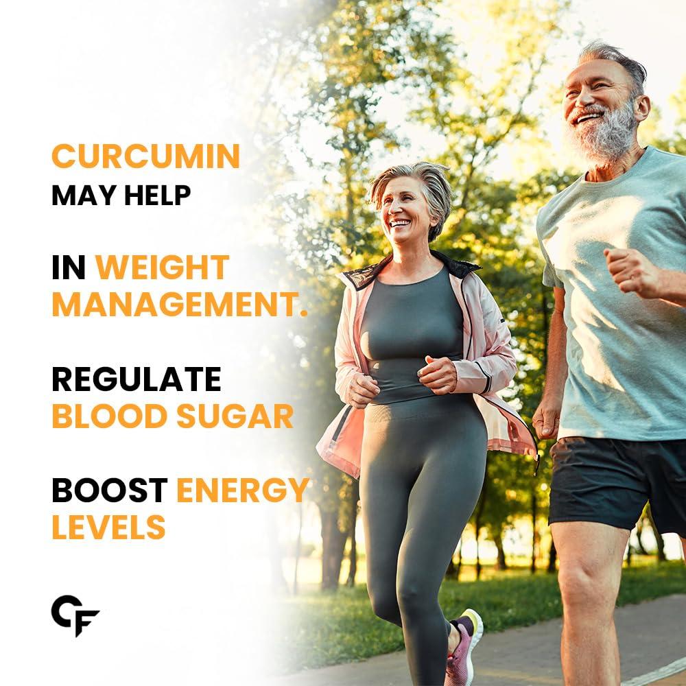 Carbamide Forte Carbamide Forte Curcumin Tablets with Piperine and 95% Curcuminoids | Anti inflammatory Supplement for Adults | With Curcuma Longa, Turmeric & Ginger Root extract | 60 Veg Tablets