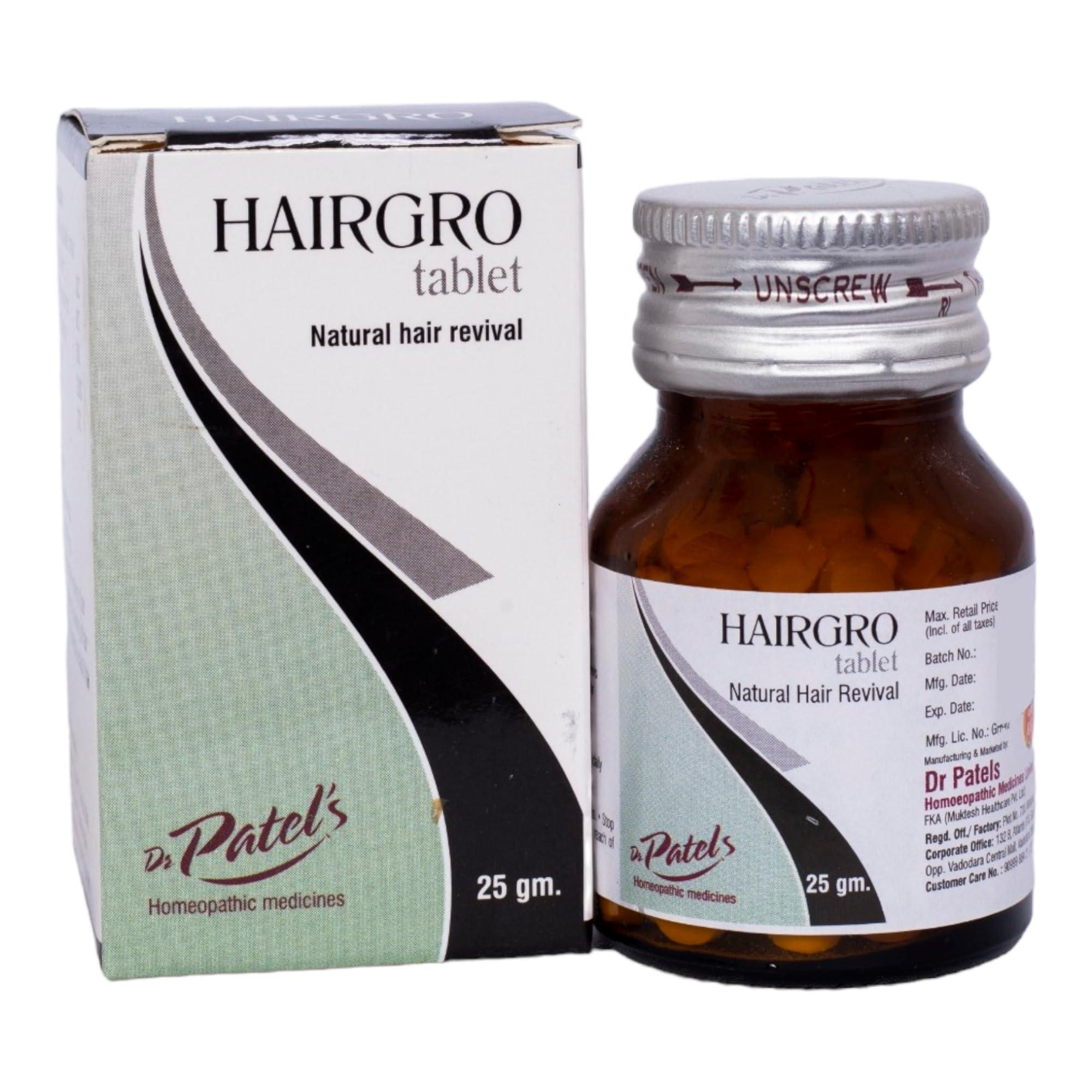 DR PATELS HOMEOPATHIC MEDICINES Dr Patel\'s Hair Grow Tablets + Arnica Plus Shampoo + DP Herbal Homeo Hair Oil Combo | Reduces Hair Fall, Repairs Split Ends & Thinning | for Dry, Rough & Frizzy Hair (Pack of 4)