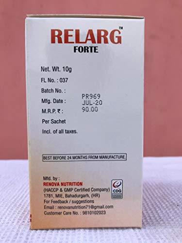 Renova Renova Relarge Forte L-Arginine Granuels Sachets Safed Musli & Pined Bark Extract (Orange Flavor) - Serving Sachet - 10 gms