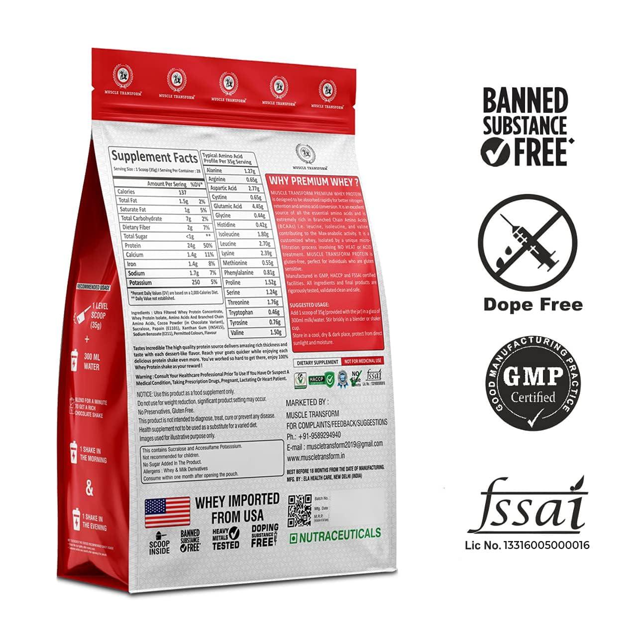 MUSCLE TRANSFORM Muscle Transform 100% Hyper Whey Protein, 24g High Protein, 6g BCAA, 6g EAA | Muscle Building Premium Whey | Sports Drink for Recovery & Muscle Growth | Men & Women [1kg, Kesar Pista] Free Gym Shaker