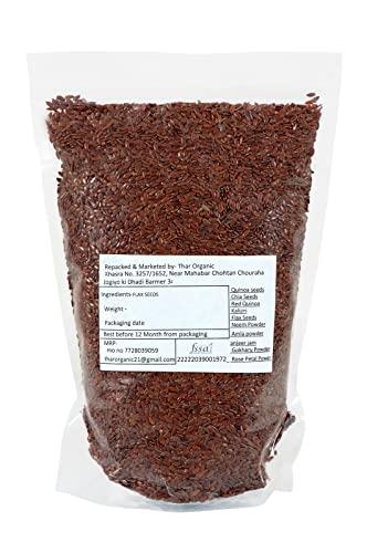 THAR ORGANIC THAR ORGANIC Flex Seed Non-GMO Alsi Seeds | Rich in Fibre and Omega Flax Seeds for Hair Growth | Diet Food 250 Grams