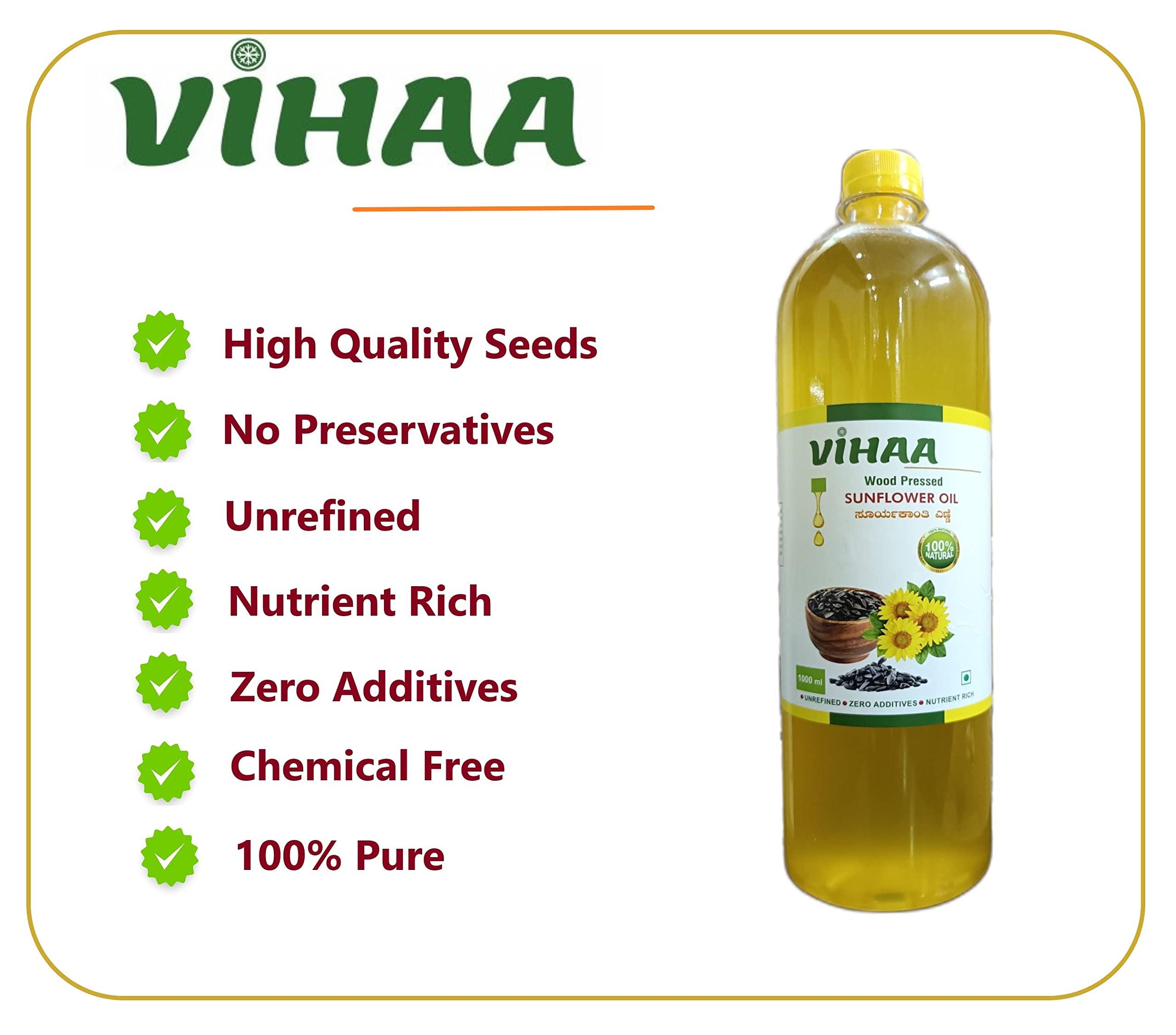 Generic Vihaa Wood Pressed/Cold Pressed Sunflower Oil (5l)