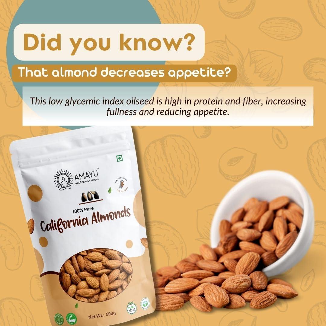 AMAYU AMAYU California Almonds Badam Giri (500 g)