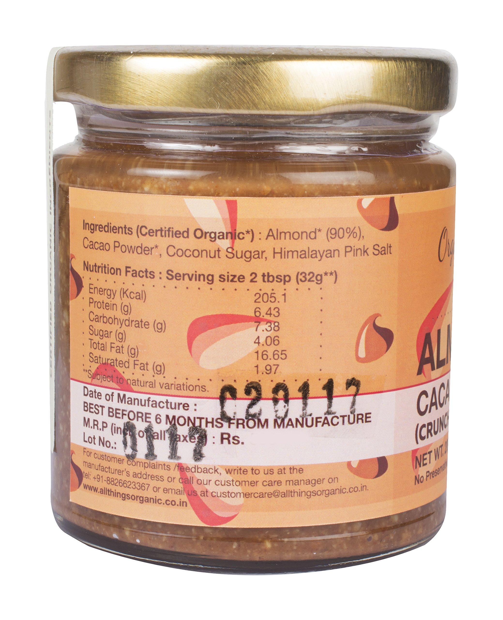 Organic Origins Organic Origins Almond Butter, 200G (Cacao Almond Butter (Crunchy))