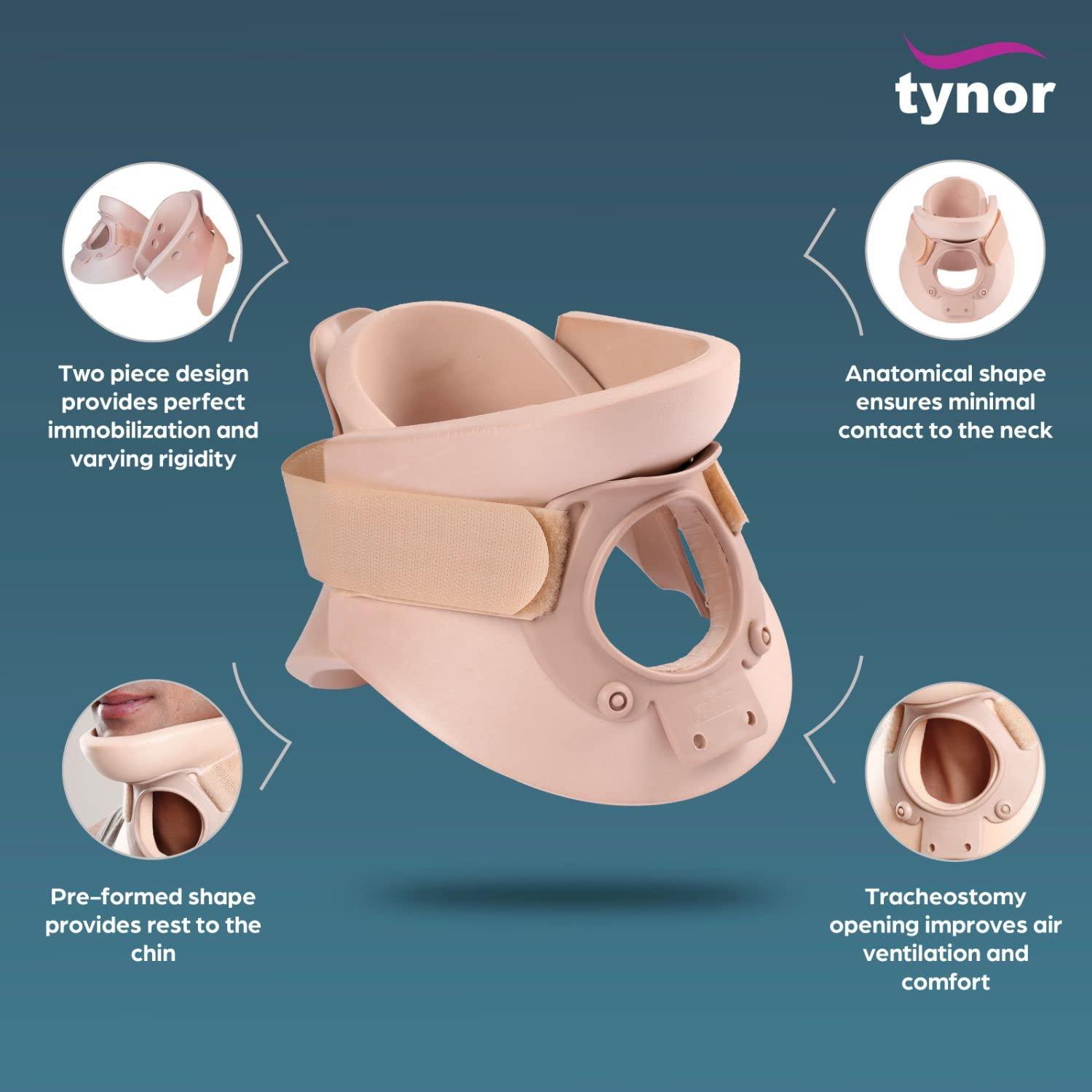 TYNOR Tynor Cervical Orthosis (Philadelphia) Plastazote, Neck Brace for Cervical Support & Injury Recovery | Lightweight & Comfortable, for Post-Operative & Neck Stability | Pack of 1 (Beige, Medium)