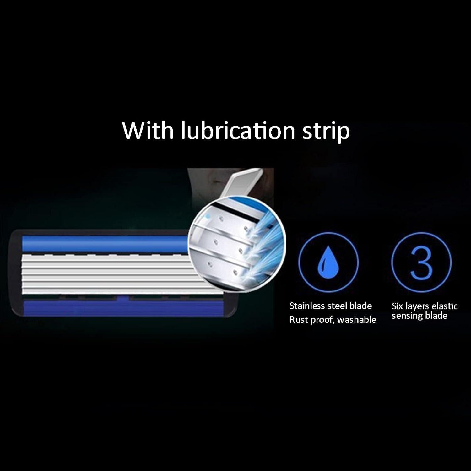 generic Simaran Turbo Shaving Razor for Men | Most Comfortable shave | Flexiball & Dynamic Pivot for Safe shave | Anti-Friction Blades & Lubricating Strip for smooth shave and sensitive skin