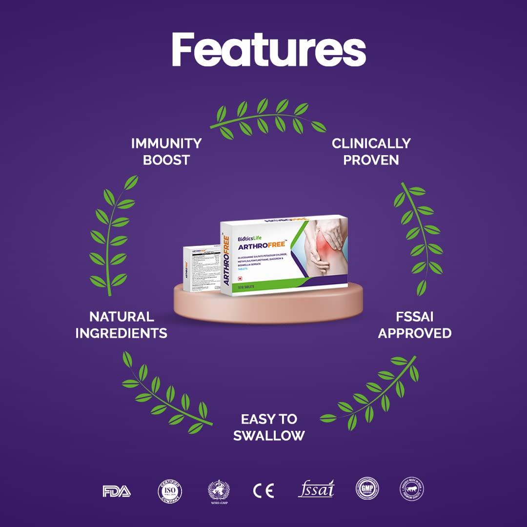 BIOTICSLIFE BIOTICSLIFE Arthrofree Tablets for Joint Pain. Pack of 30