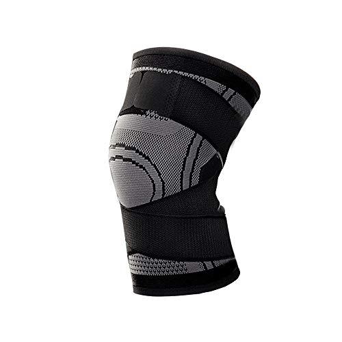 Decdeal Decdeal 1PC Knee Support Professional Protectives Sports Knee Pad Breathable Bandage Black+Grey XL