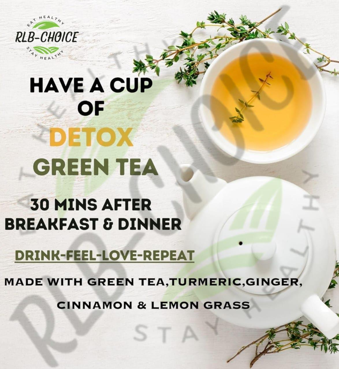 Generic Rlb Choice-Detox Loose Leaves Green Tea-Your Path To Wellness-Purity In Every Sip, Better Digestion, Boost Immunity, Skin Glow,80 Grams