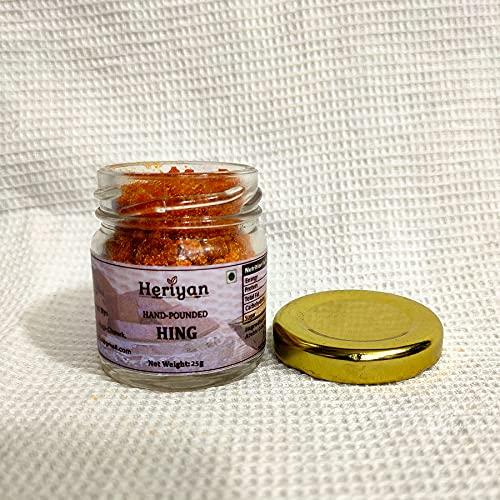 Heriyan Heriyan Raw Asafoetida | Hing| Heeng Crystal Hand Pounded Pure Natural form (Pack of 1, 25g)