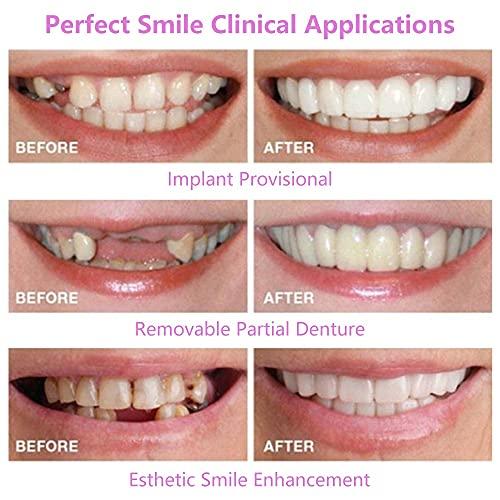 SingleClickShopping SingleClickShopping upper and lower denture cover perfect smile veneer comfortable fit (Pack 2)