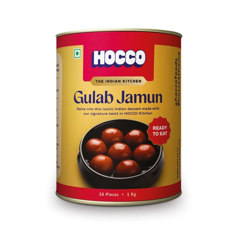 HOCCO HOCCO Ready To Eat Gulab jamun 1 kg | Soft & Delicious | Open & Eat | Pure Veg Sweets | for festival gifting occasions | Mouth-Watering Indian Mithai | No Added Colors, and Preservatives