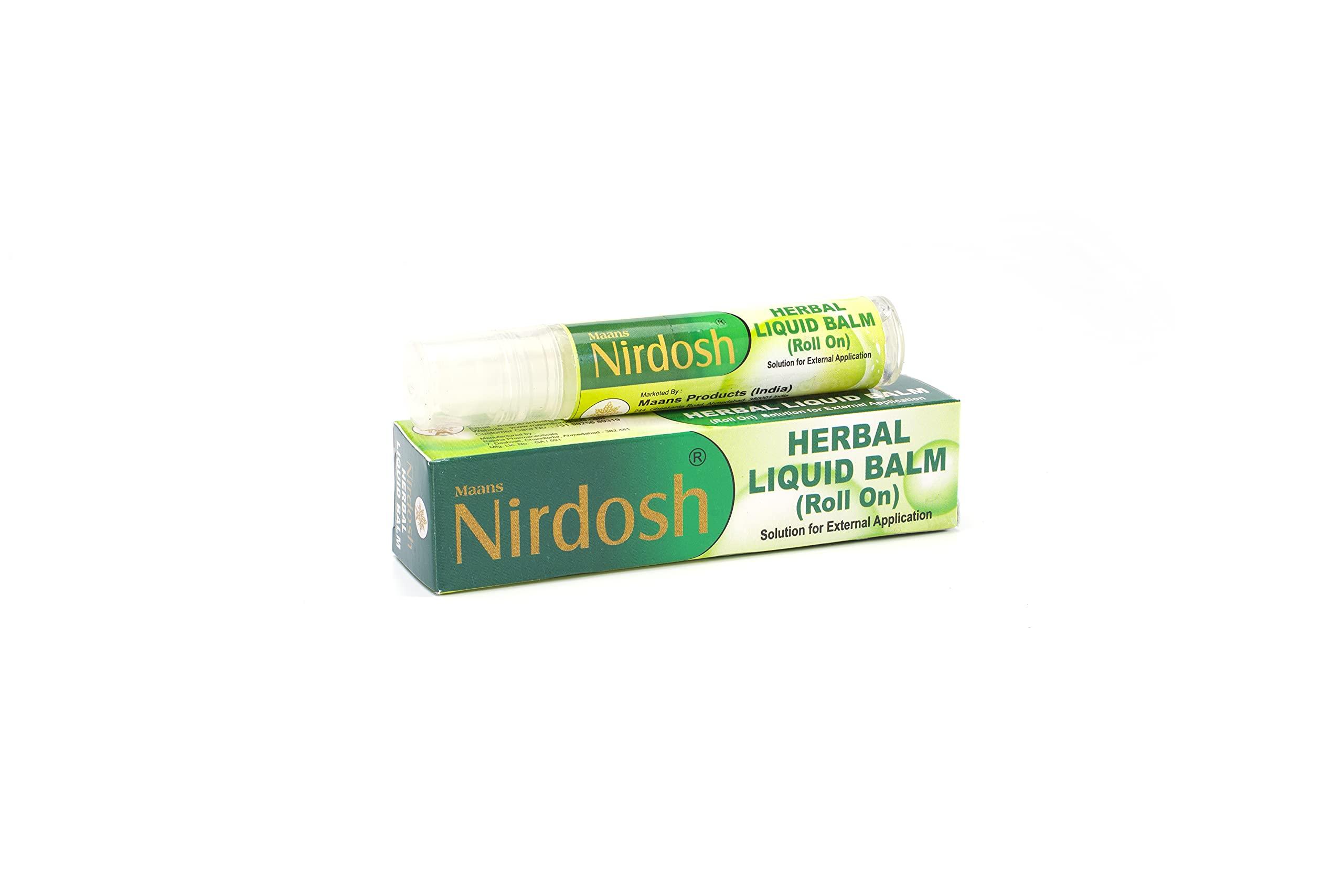 Nirdosh Nirdosh Herbal Liquid Roll-On Balm (Pack of 5) - 100% Natural Herbal Oil for Soothing Comfort