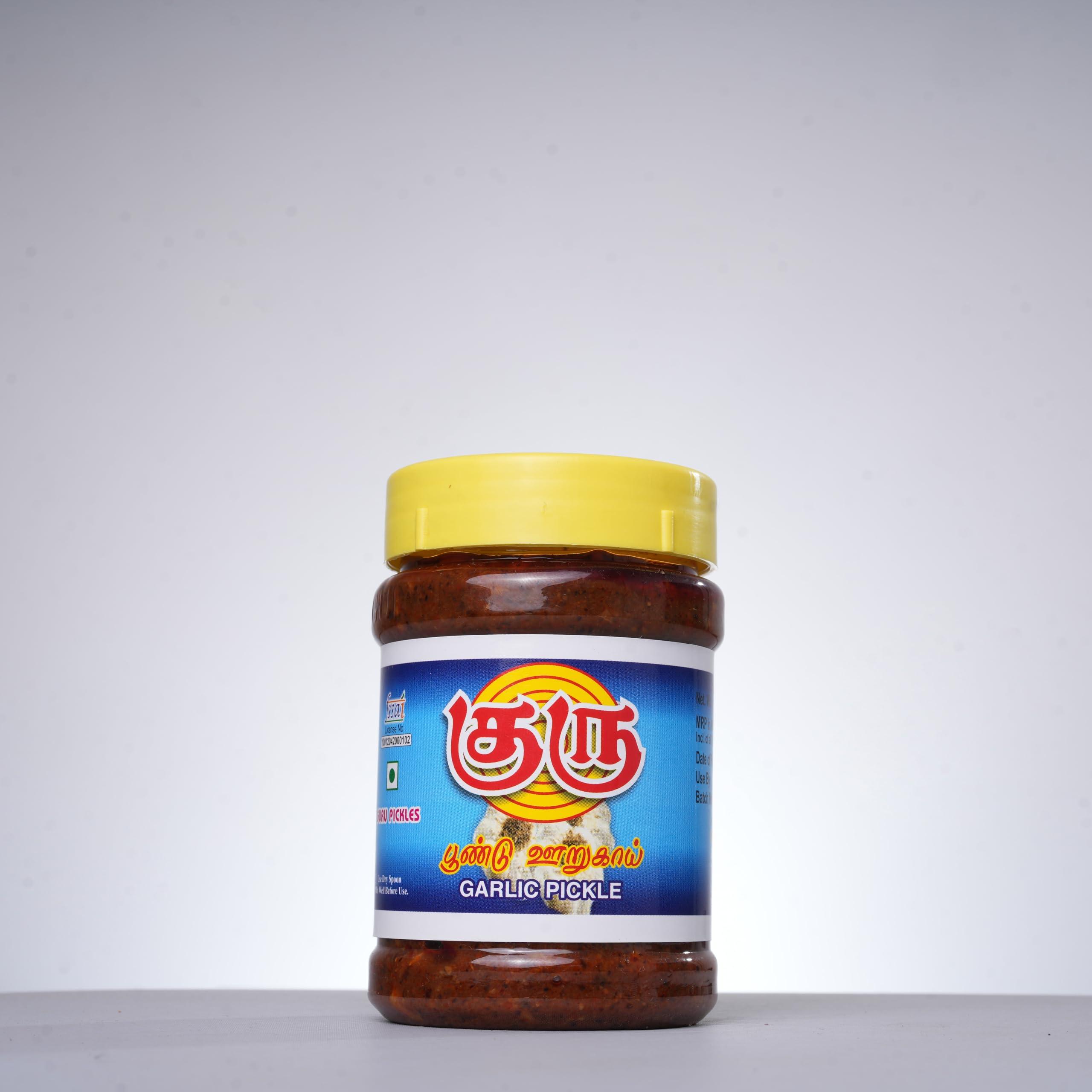 GURU FOODS GURU Pickles - Combo of Mango Pickle & Garlic Pickle (300g+300g)