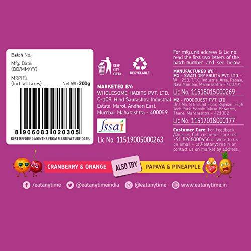 EAT Anytime Eat Anytime Mindful Healthy Trail Mix Combo of Papaya & Pineaple, Fig & Raisin | No Added Sugar & No Preseervatives | Antioxident | Healthy Sanck For Breakfast & Dieat - 200gm(Combo of 2)
