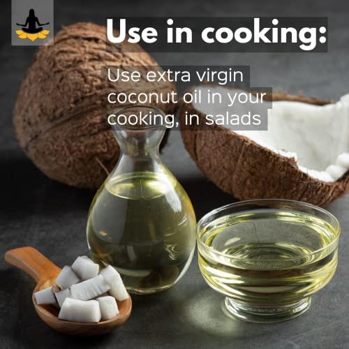 Sattvic Foods Sattvic Foods Wet-Milled Extra Virgin Coconut Oil (250 ml) Nariyal ka Tel | Cold-Pressed & Certified Organic | Raw and Unrefined | Glass Bottle | Use in Cooking, Frying, Baking, Oil-Pulling