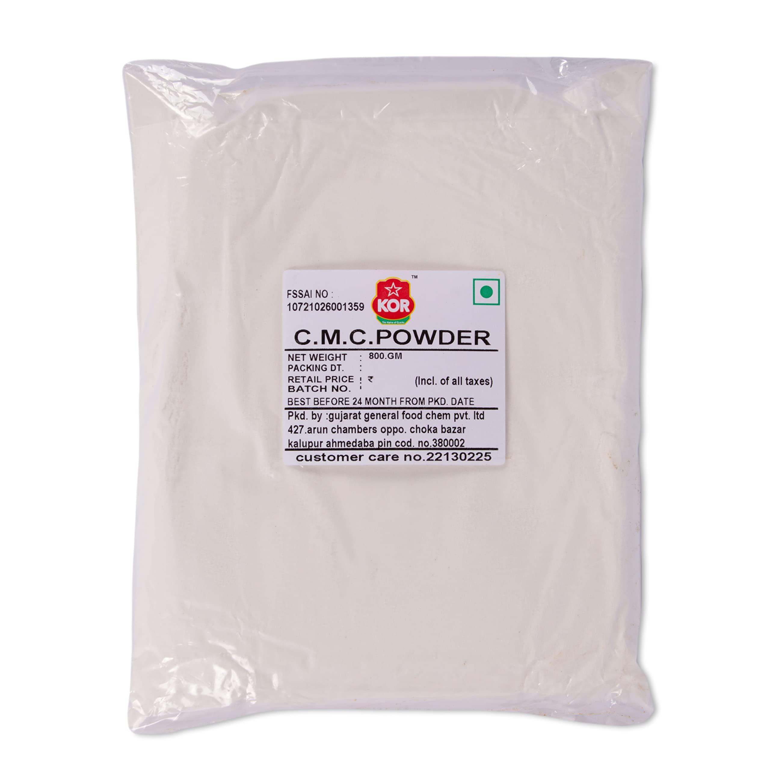 KOR KOR Combo Of GMS Powder, 800G (Glycerol Monostearate) + CMC Powder,800G (Carboxymethyl Cellulose) Pack Of 2 / Making for Soft, Smooth and Creamy, Instant Cake Premixes and Ice Creams