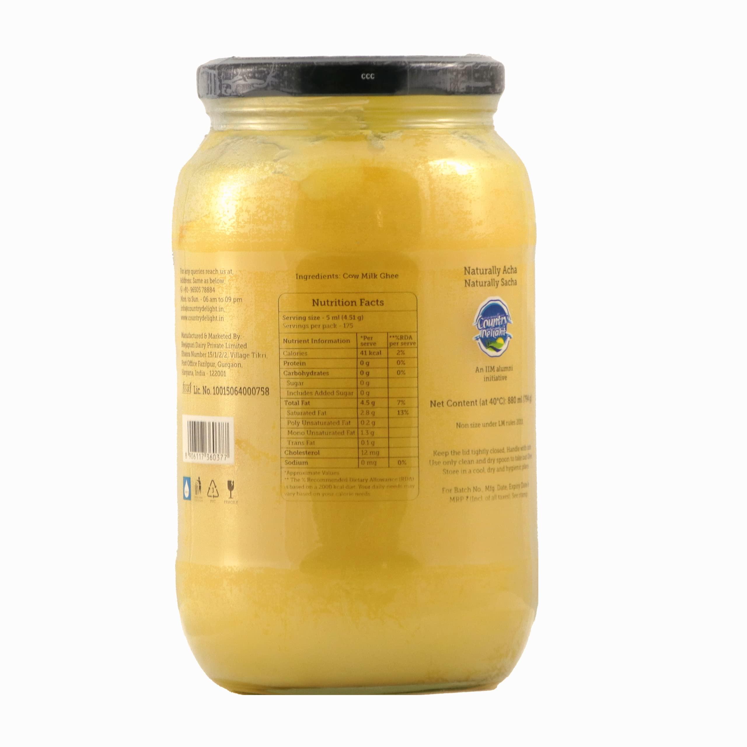 Country Delight Country Delight Desi Danedar Cow Ghee Plus 880 millilitre (Special Limited Edition)