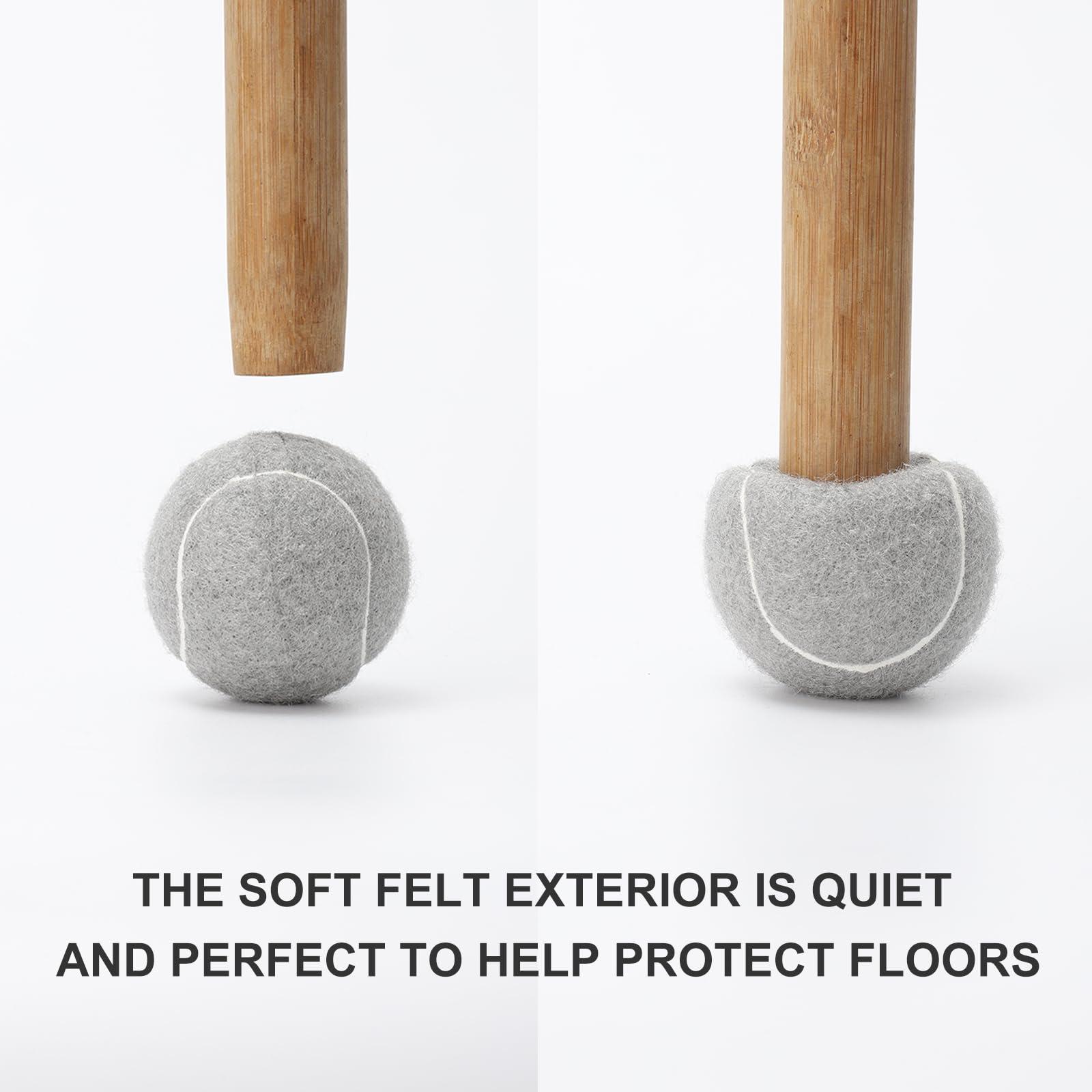 ANCKNE 4 PCS Precut Walker Tennis Balls, Walkers Legs Universal Precut Glide Balls,Heavy Duty Long Lasting Felt Pad Glide Coverings for Furniture Legs and Floor Protection