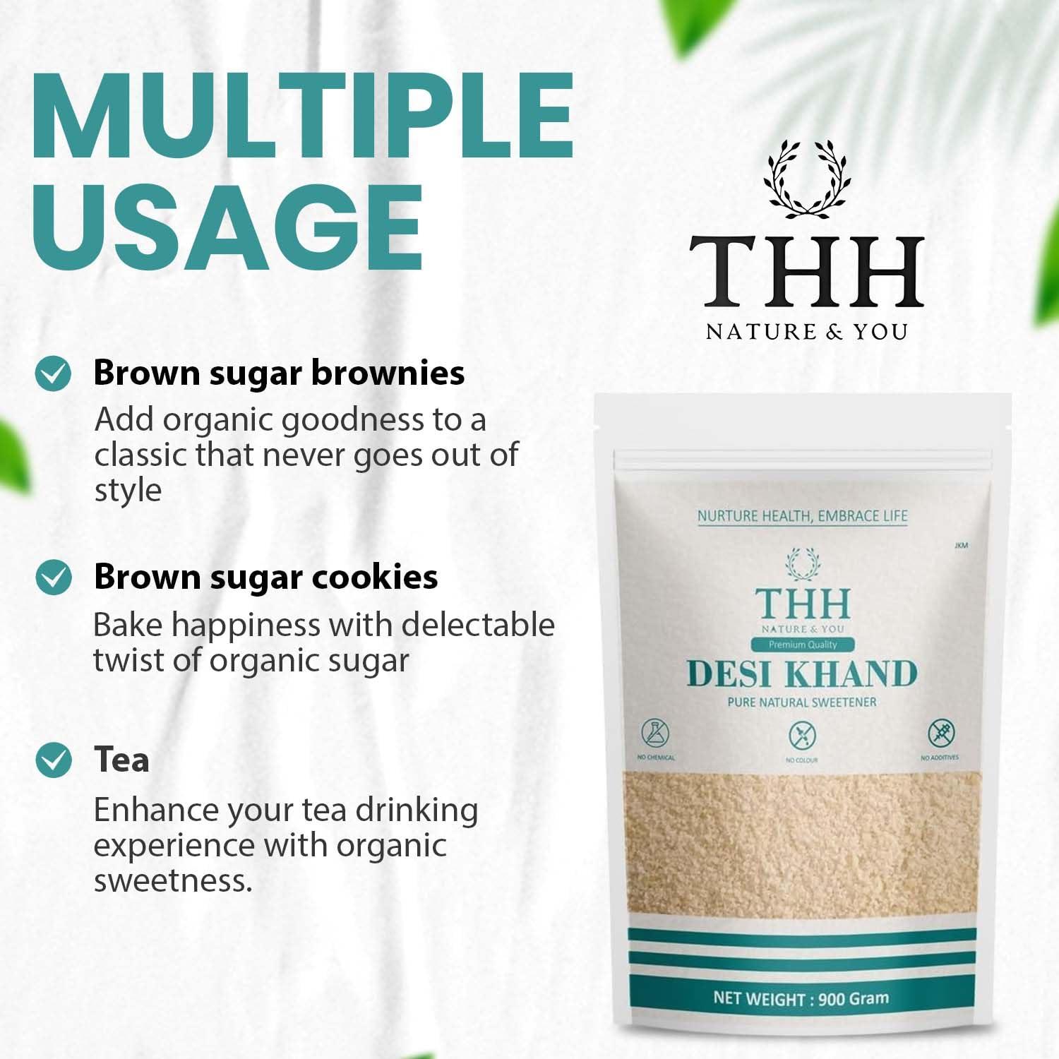 THH THH Desi Khand || Khandsari Sugar || Khaand || 1kg x 5 (5kg)