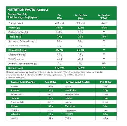 NATURALTEIN NATURALTEIN – Vegan Plant (Rice & Pea) Based Protein Powder – Chocolate Flavour – 500g (21 G Protein, Naturally Flavoured, Gluten Free)