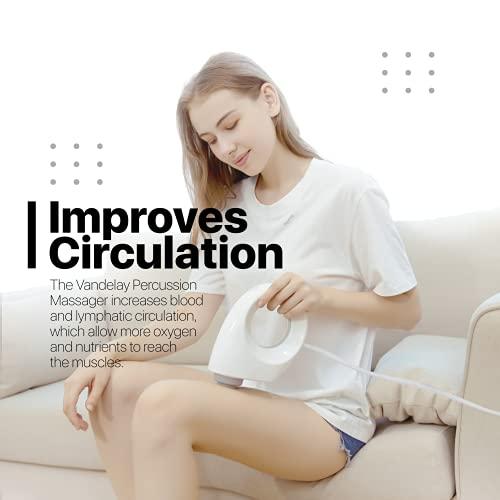 Vandelay Vandelay (UK) Deep Tissue Percussion Massager - Electric Handheld Gun Massager for Pain relief & relaxation (Wired)
