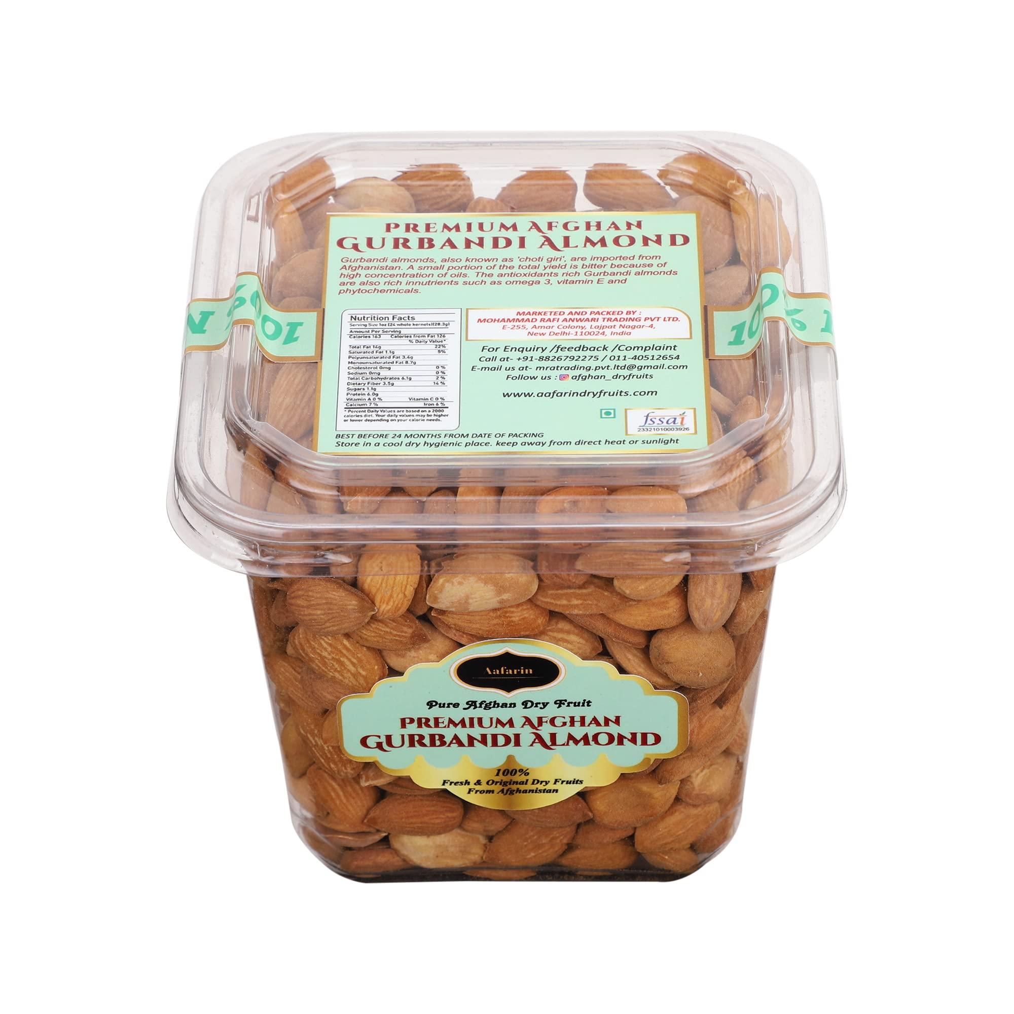 AAFARIN AAFARIN PREMIUM AFGHAN GURBANDI ALMOND (SHAHI BADAM/ CHOTI GIRI BADAM) (1000 GRM)