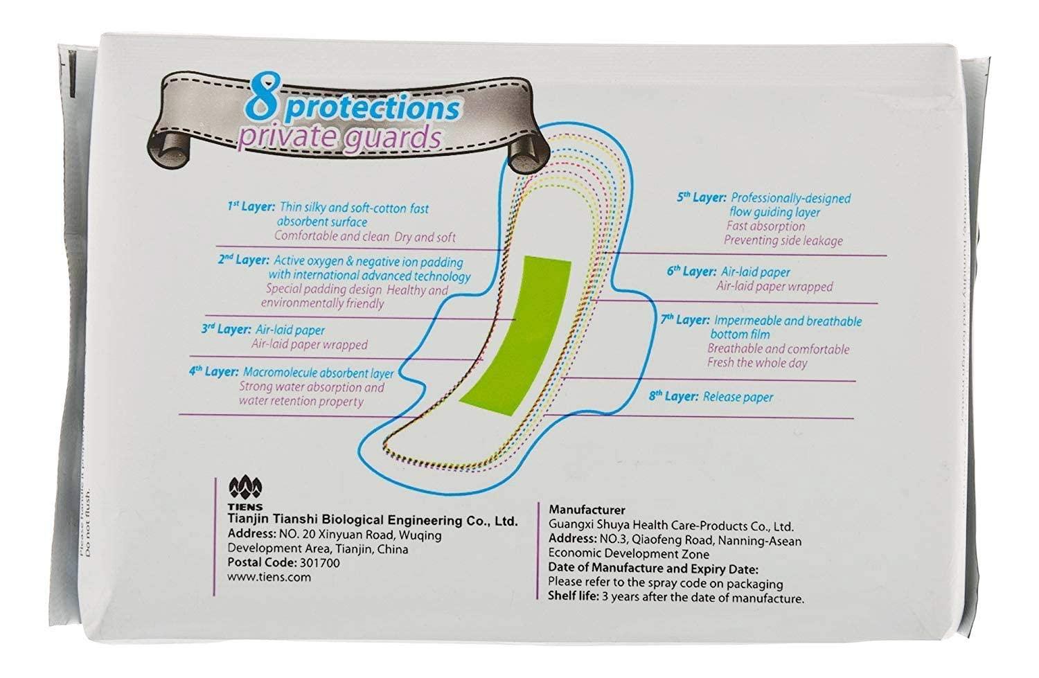 AIRIZ AiRiZ ACTIVE OXYGEN & NEGATIVE ION RELAX SOFT COTTON SANITARY NAPKIN FOR Night USE -(80 Pads in 10 Pack) Sanitary Napkin/Pad