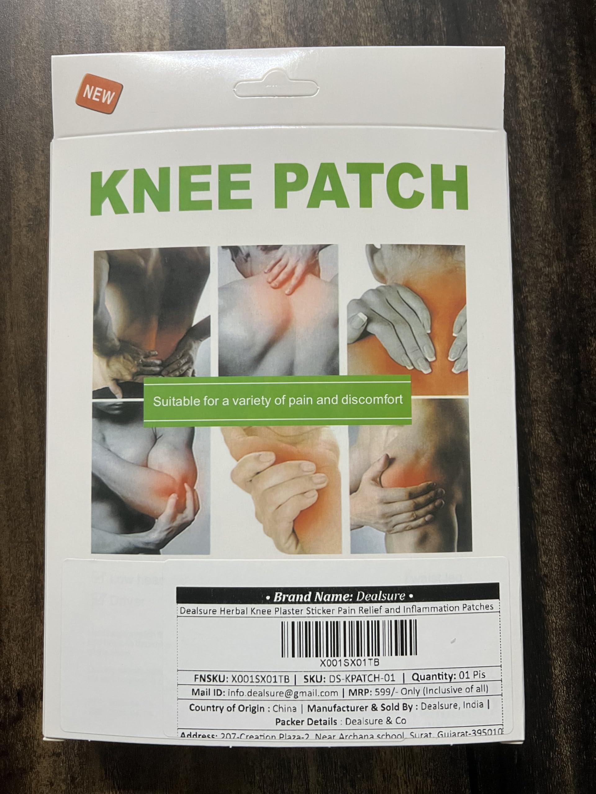 Dealsure Dealsure Herbal Knee Plaster Sticker Pain Relief and Patches Joint Knee Relief Patches Kit Natural Wormwood Extract Sticker Knee Pain Relief Patches For Men Women Pack Of 12
