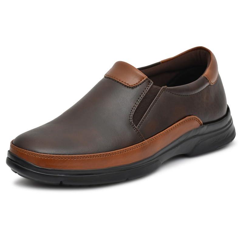 HEALTH FIT HEALTH FIT Orthopedic & Diabetic Shoes Breathable Soft Sole Ultra-Lightweight Shoes for Men\'s 1731 BR 6 UK Brown