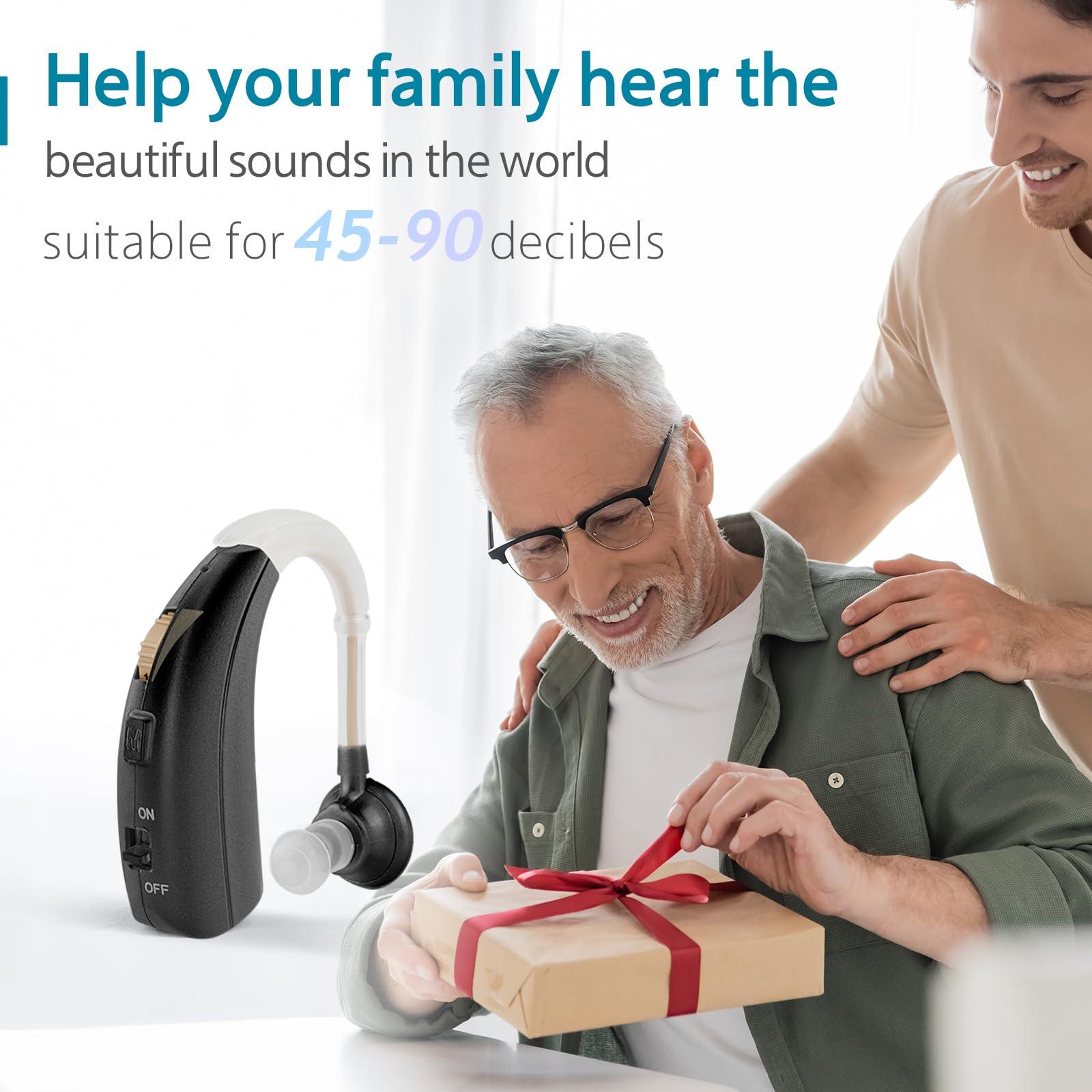 Britzgo Britzgo Digital Hearing Aids Amplifier Rechargeable with adjustable mode Doctor and Audiologist Designed (Black)