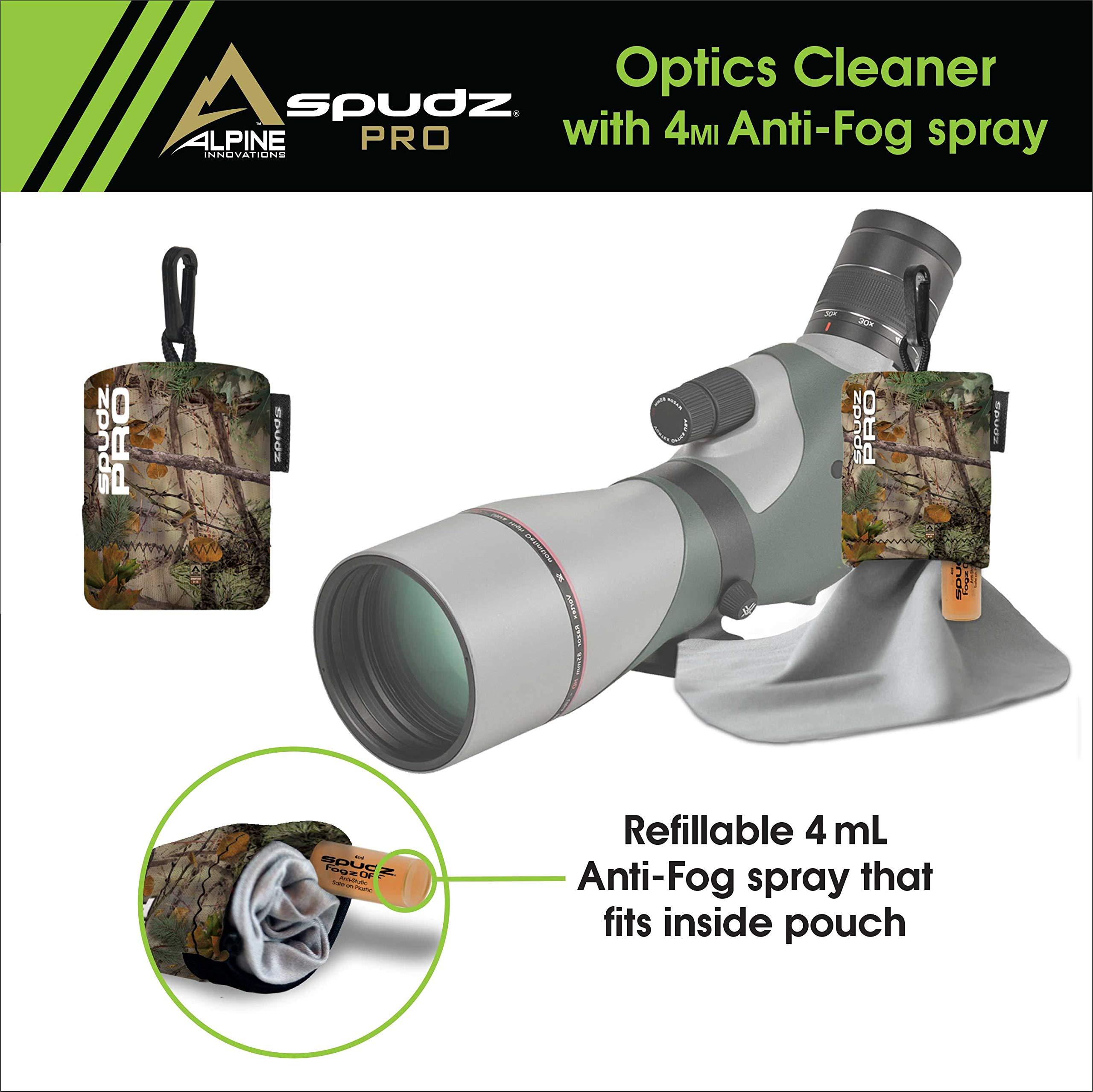 SPUDZ SPUDZ Pro | Microfiber Cloth Screen Cleaner and Lens Cleaner w/Anti-Fog | Alpine Mountain Camo | 10 x 10 Inches