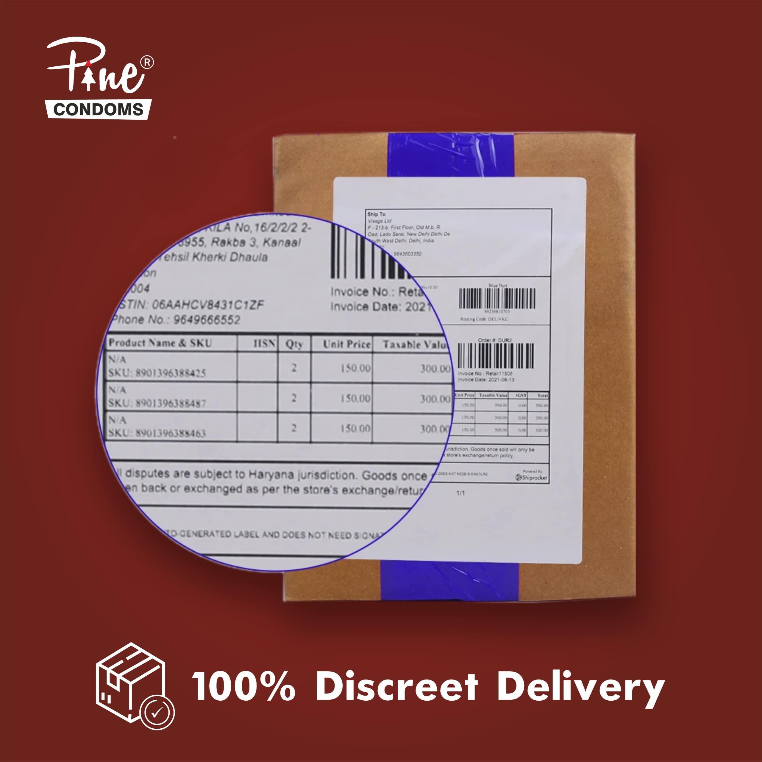 Pine Pine Extra Dotted Chocolate Flavoured Condoms - Pack of 10 (3 each)