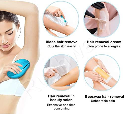 Toomh Toomh Crystal Hair Remover for Women and Men Upgraded Nano-crystalline Dots Technology Crystal Hair Eraser for Women Painless Hair Remover for Women Reusable Painless Hair Removal Stone (Multicolor)