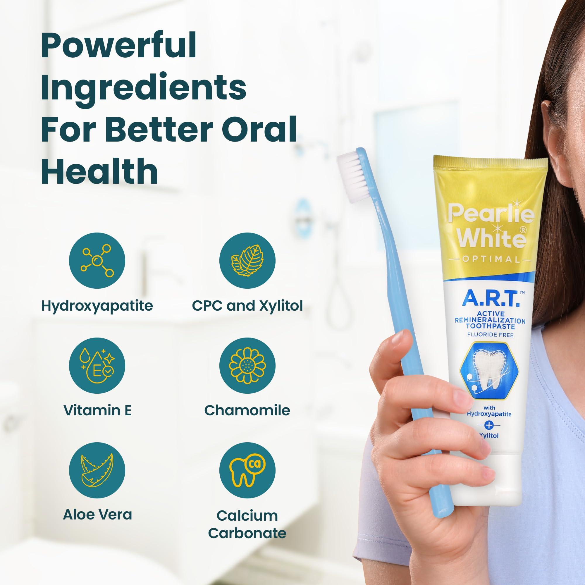 Pearlie White Pearlie White Active Remineralization Toothpaste - Fluoride Free (3.8oz) 110gm