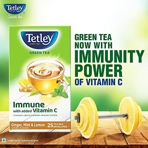 Tetley Tetley Green Tea Bags, Ginger Mint Lemon (50 Tea Bags), 75 grams, Pack of 1