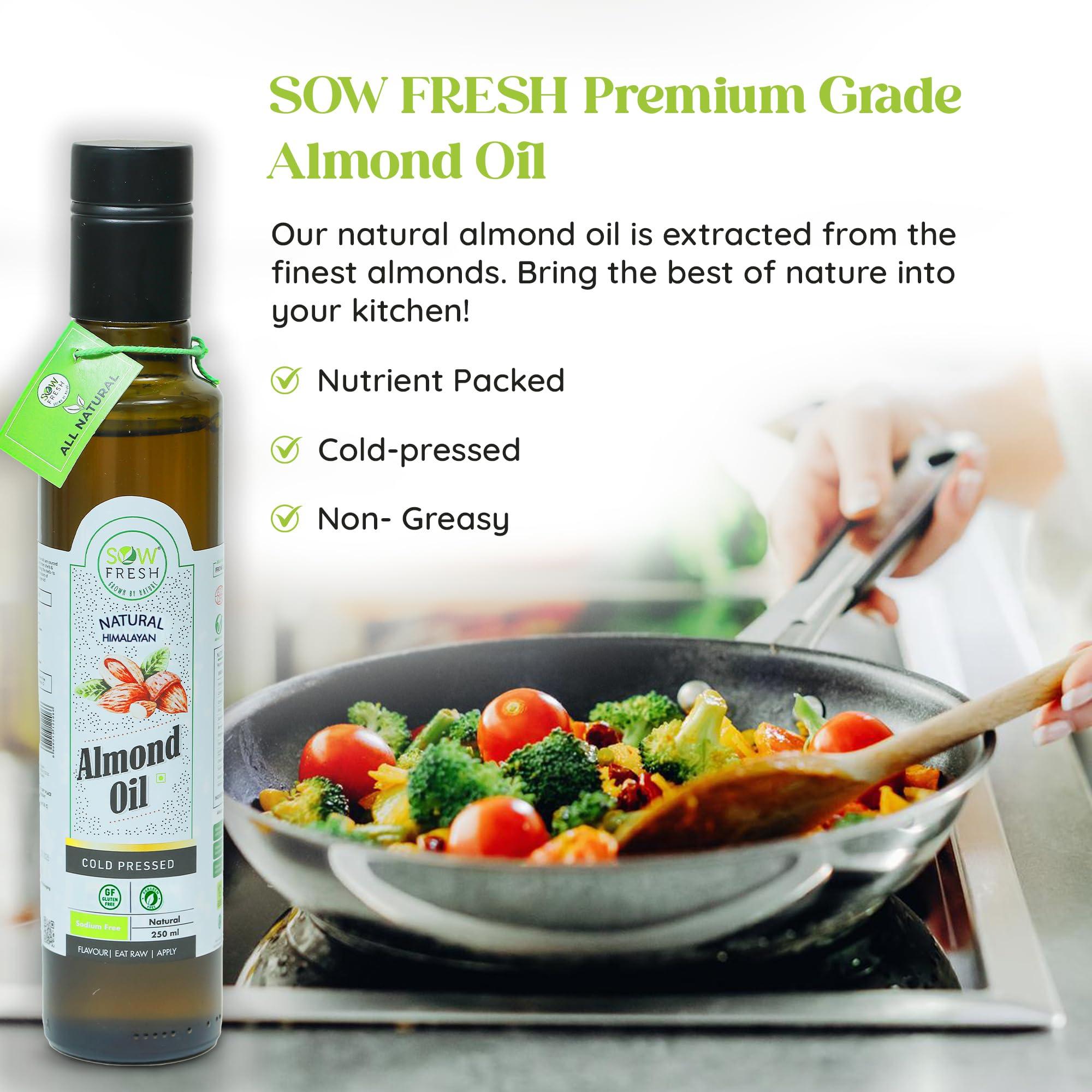 SOW FRESH GROWN BY NATURE Sow Fresh Grown By Nature Organic Cold Pressed Almond Oil, 250 Ml
