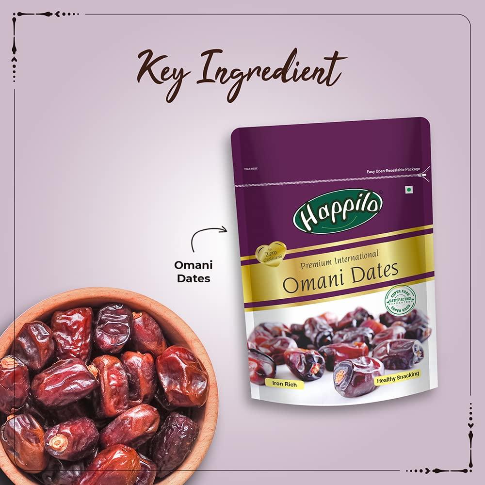 Happilo Happilo Premium Roasted & Salted Sunflower Seeds, 250g & Happilo Premium International Omani Dates 250g
