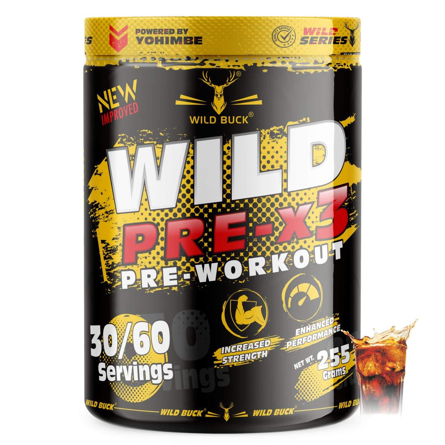 WILD BUCK WILD BUCK CITRULLINE, ARGININE, BETA ALANINE POWDER [30-60 Servings, American Cola, 255g]