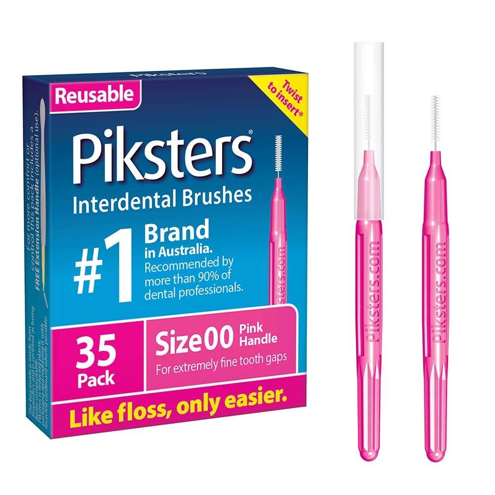 Piksters Piksters Interdental Brushes | 35 Pack | Size 00 - Pink