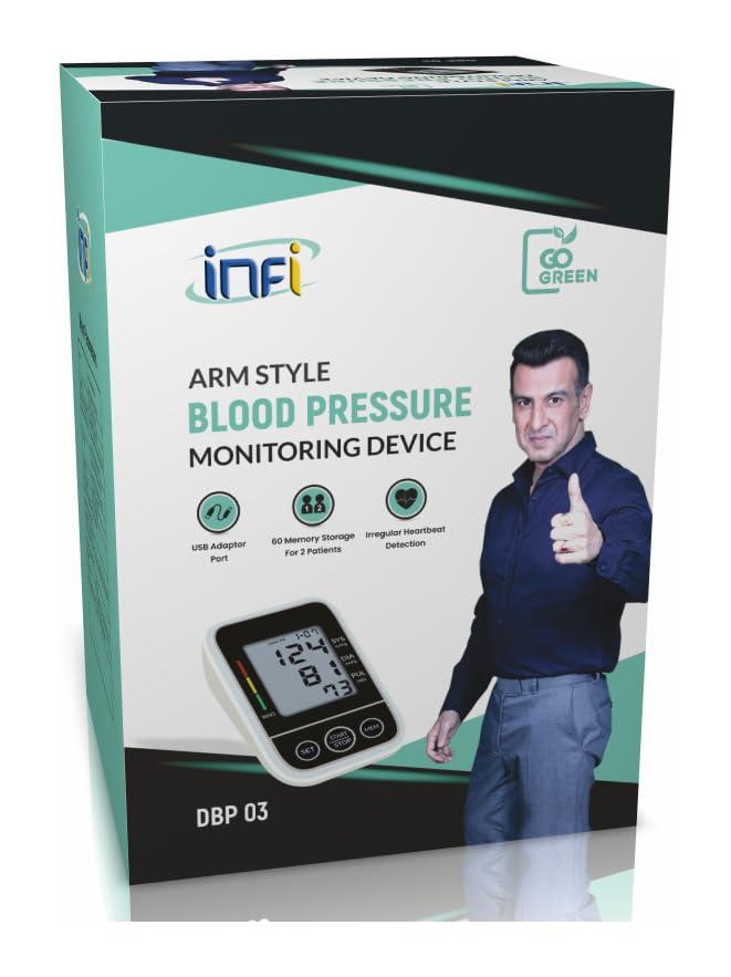 Infi INFI Digital Blood Pressure Monitor | Digital BP Monitor | Digital Blood Pressure Machine | Automatic BP Machine (DBP-03)
