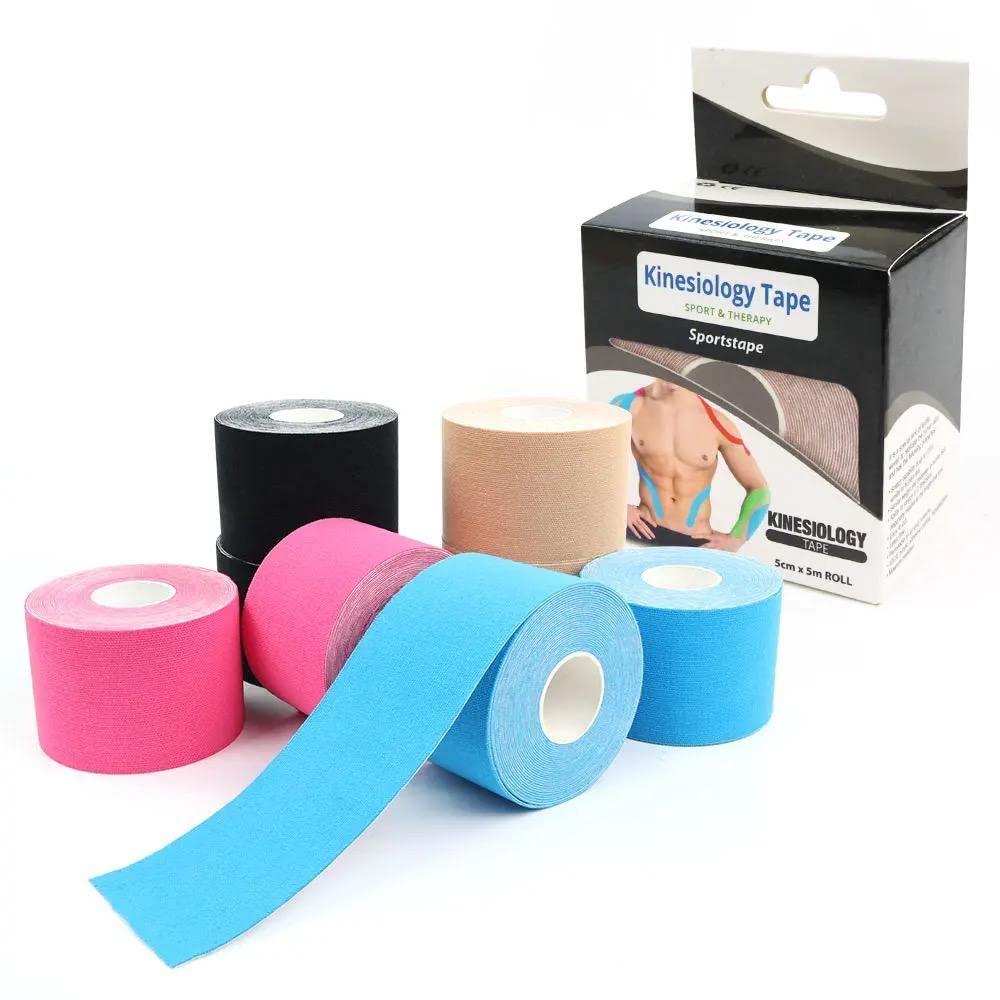 NIVKART NIVKART K Tape - Latex-Free Kinesiology Tape for Physiotherapy, Breathable Athletic Sports Tape for Injury Relief, Joint Support, Muscle Recovery (5m x 5cm) - Pack of 1